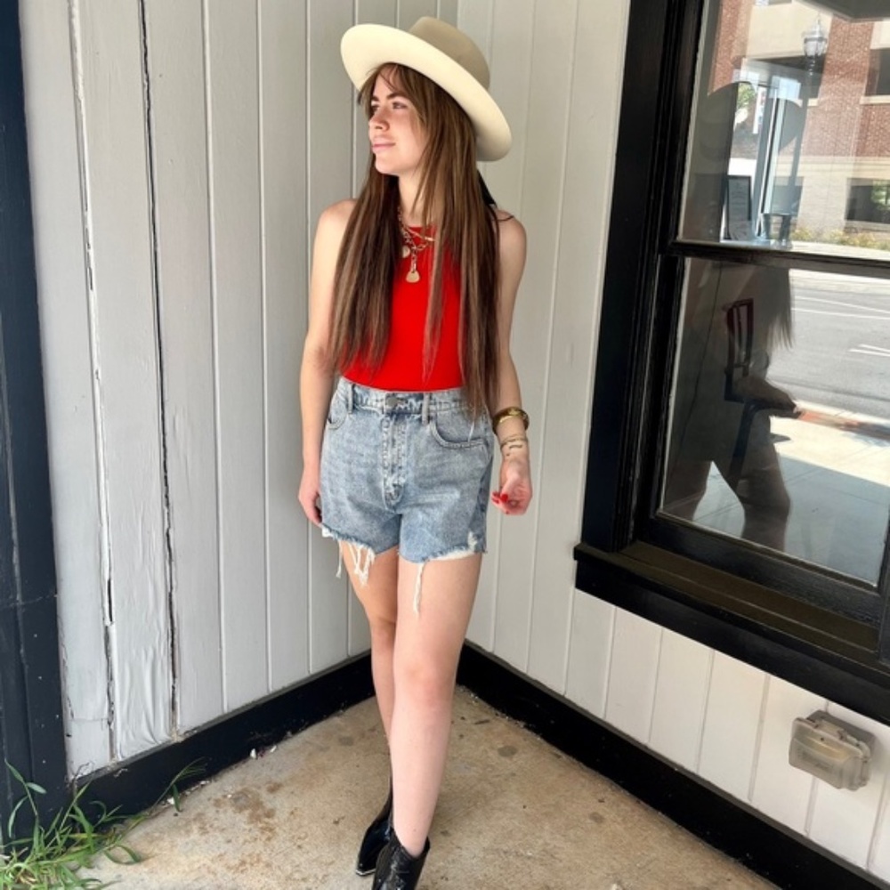 Show Me Your MuMu  Stretch Best Bodysuit New RED